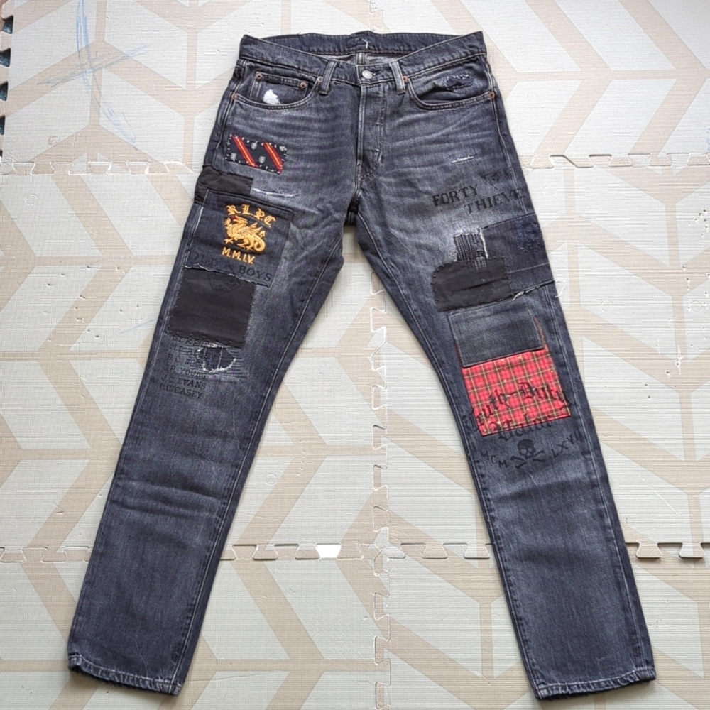 Never Worn Ralph Lauren Patchwork Denim! 30×30 true to size! Authentic